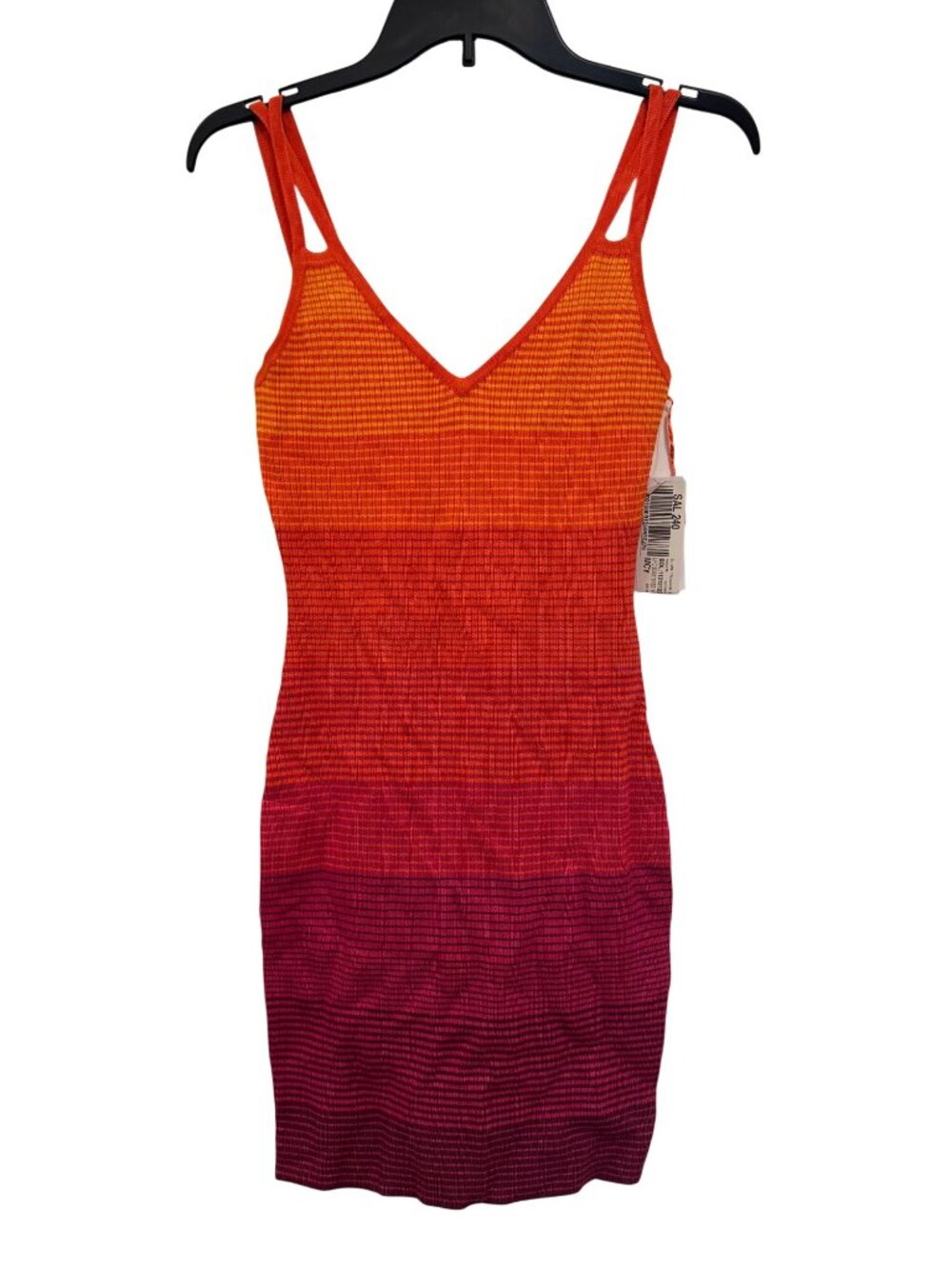 Guess Blazing Coral Multi Crossback Strap Sweater Dress Size S